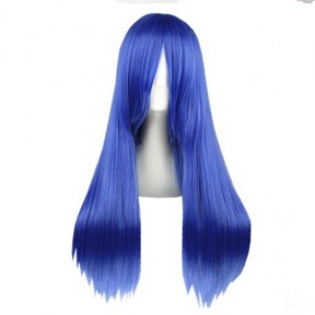 Косплей парик синий 80см